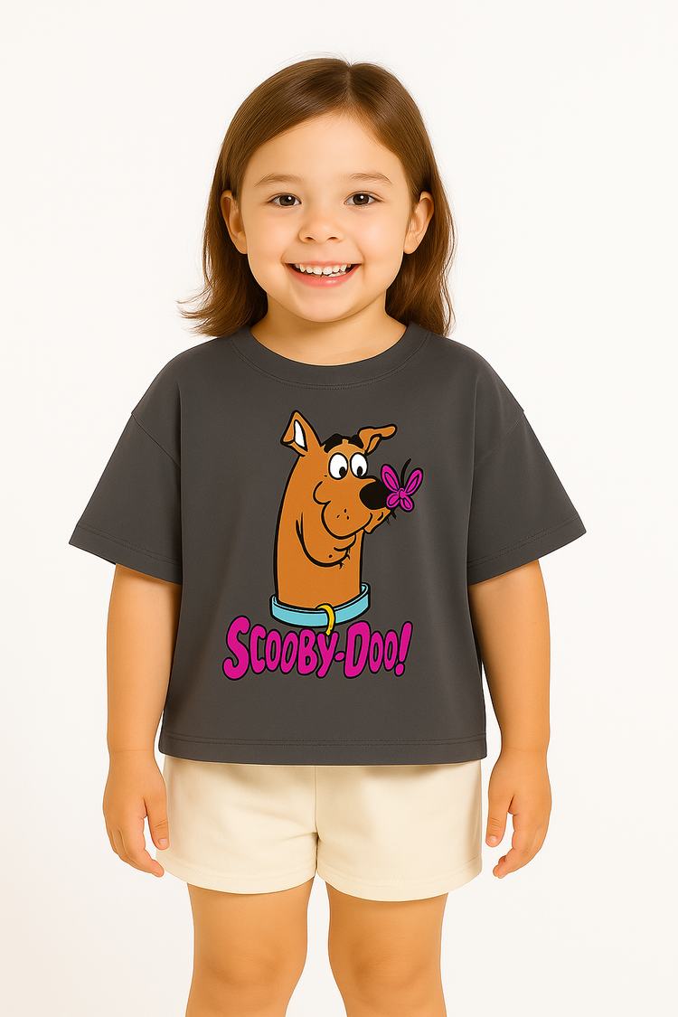 Grey Cute Scooby-Doo baggy T Shirt