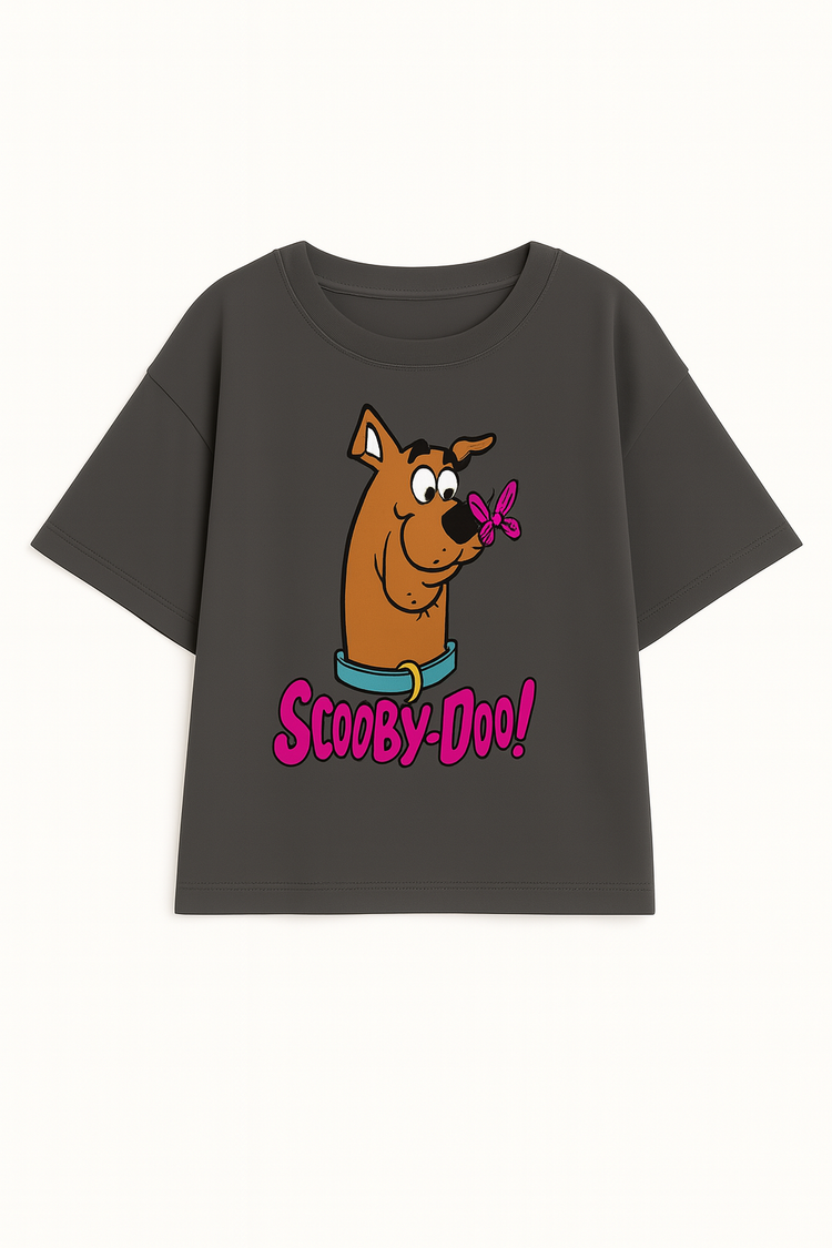 Grey Cute Scooby-Doo baggy T Shirt