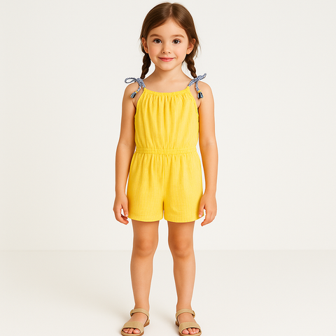 Sunny Days Girls’ Striped Romper