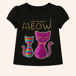 Black Sequin Cat Patch