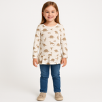 Cream Dinosoure Frock