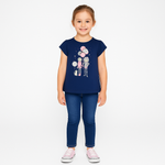 Blue Girls with Balloons T Shirt
