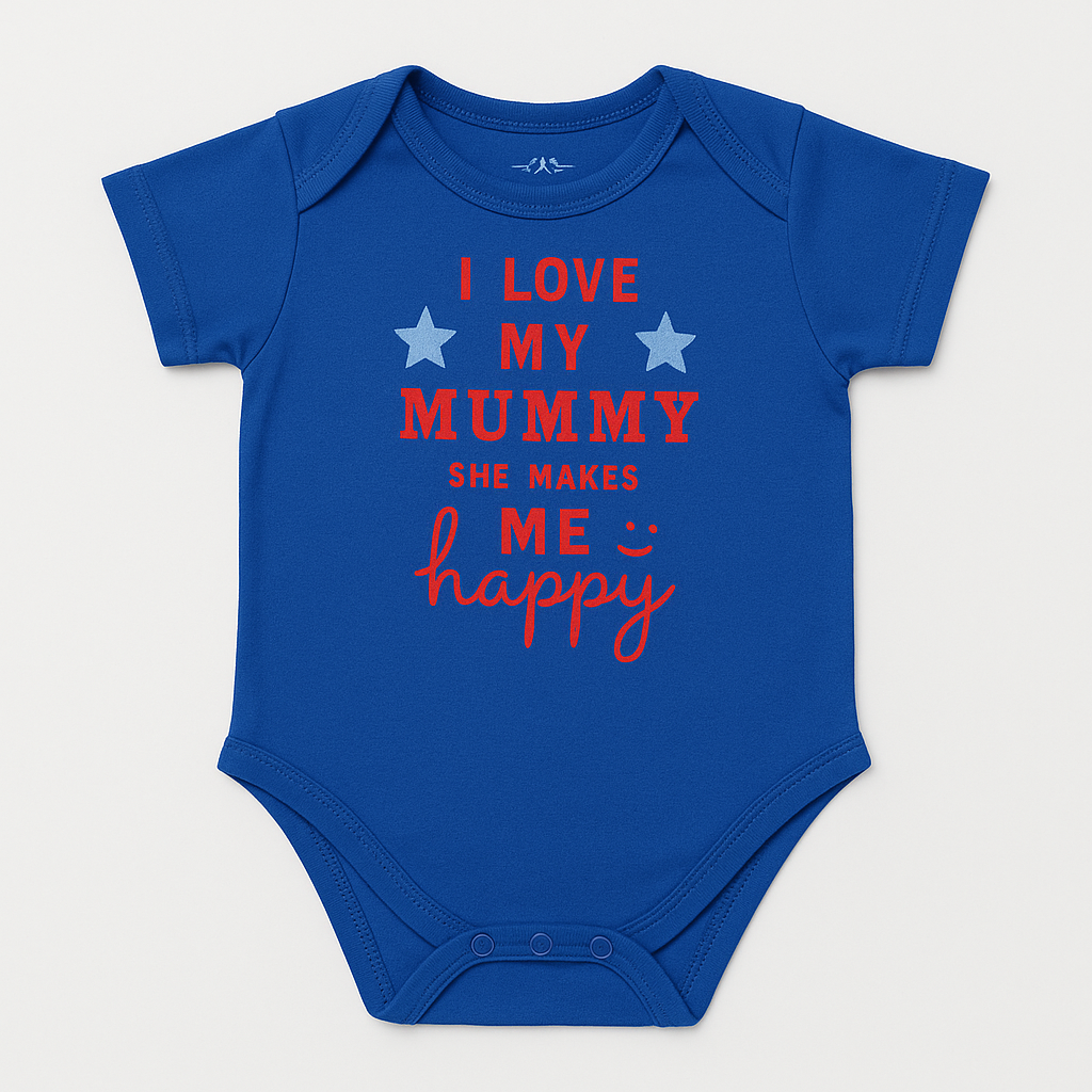 Blue Love My Daddy Romper