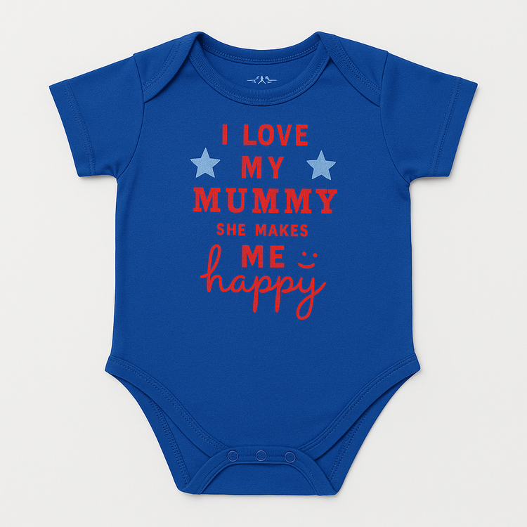 Blue Love My Daddy Romper