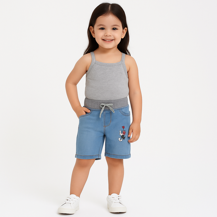 🧵 Minnie Love Light Blue Denim – Short