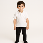 White Embroidered Polo Shirt