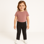 👖 Charcoal Denim Pants with Color Trim for Kids