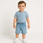 🩳 Light Blue Slim Denim – Short