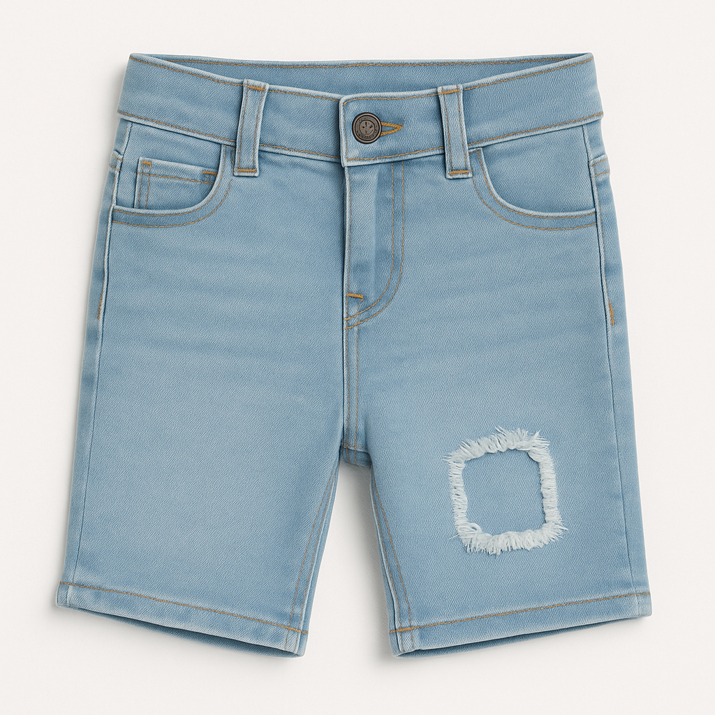 🩳 Light Blue Slim Denim – Short