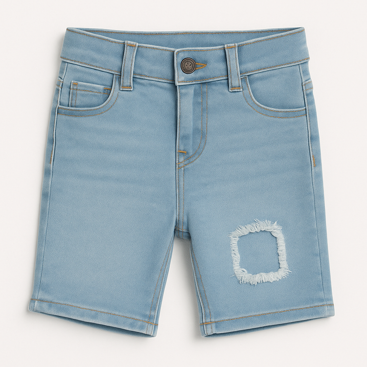 🩳 Light Blue Slim Denim – Short