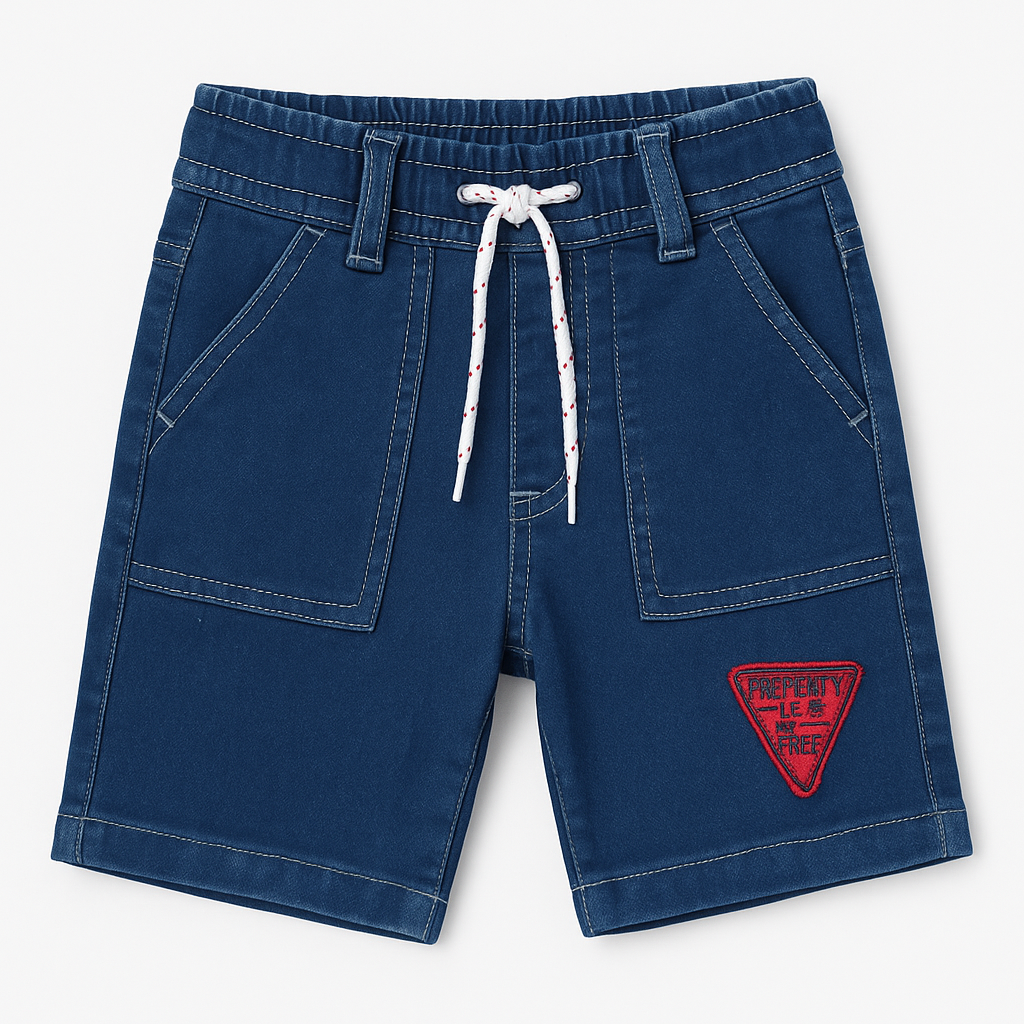 Kids Dark Blue Denim – Short