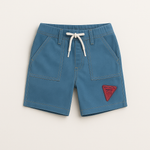 Light Blue Patch Denim Shorts – Short