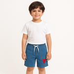 Light Blue Patch Denim Shorts – Short