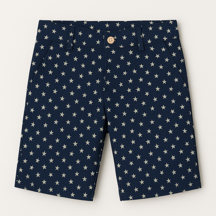 Navy Blue Star Printed – Short