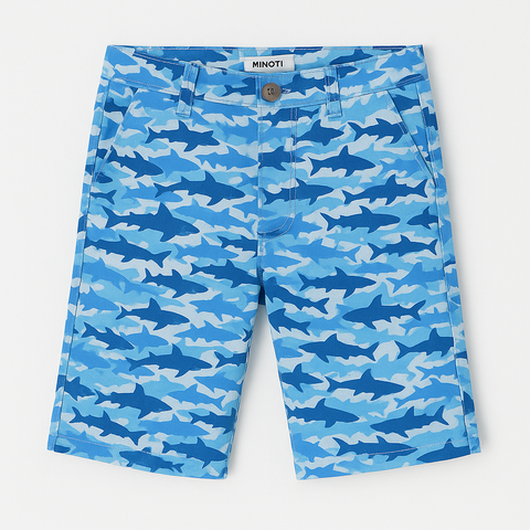 Sky Blue Shark Printed