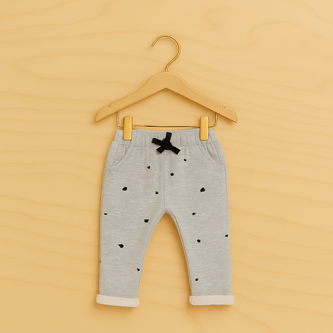 Grey Heart printed Trouser