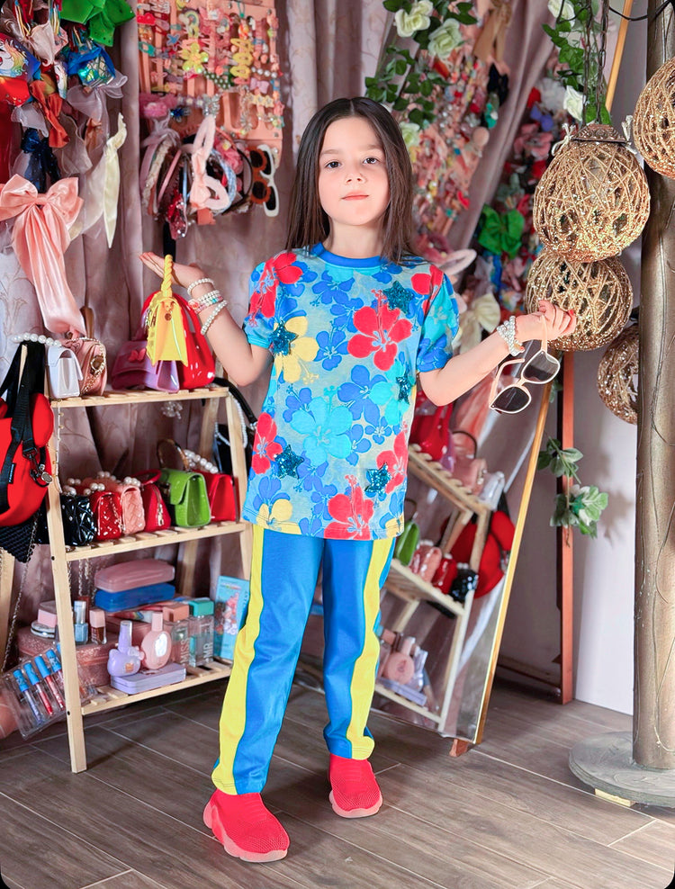 Bright Bloom Star Pajama Set - Outfit Set
