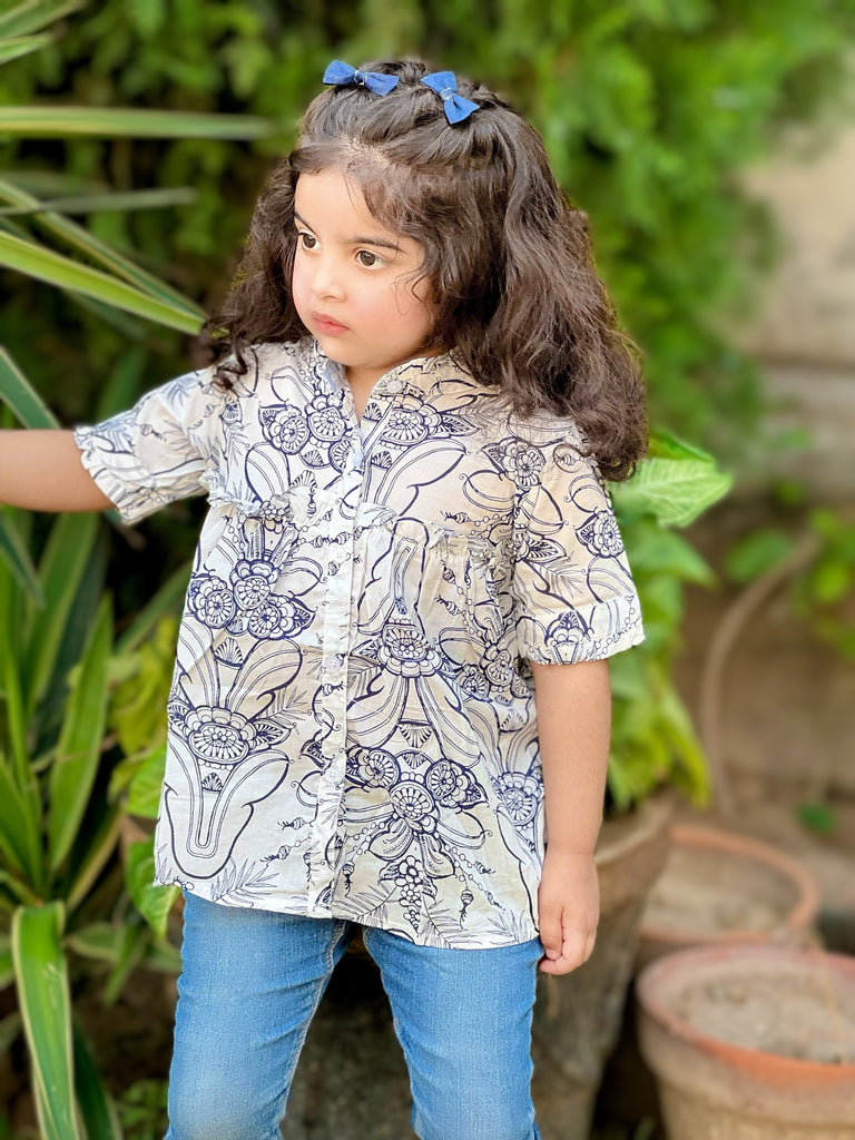 Black & White Floral Top