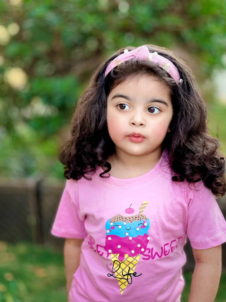 Sweet Life Ice Cream Printed T-Shirt