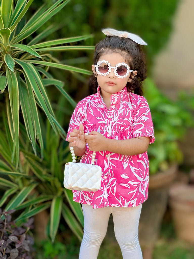Pink Floral Printed Top