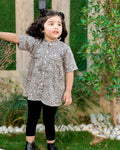Black small printed Top