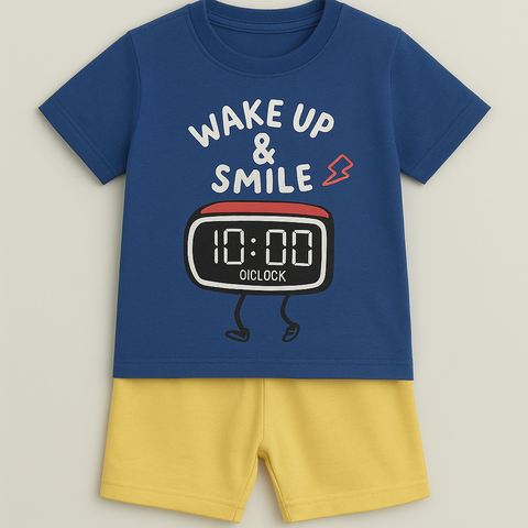 Kids Space-Wake up & Smile-Half-Sleev