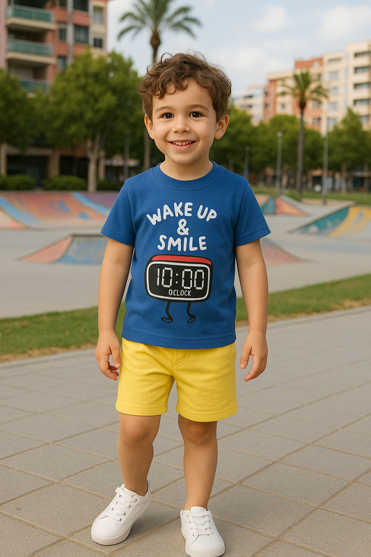 Kids Space-Wake up & Smile-Half-Sleev