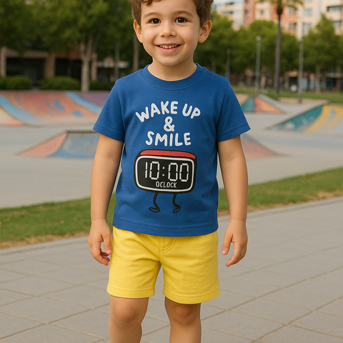 Kids Space-Wake up & Smile-Half-Sleev