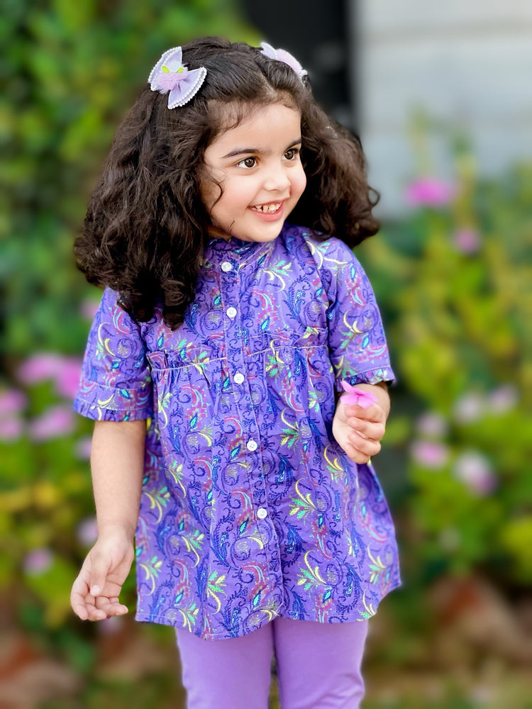 Purple Printed Frock