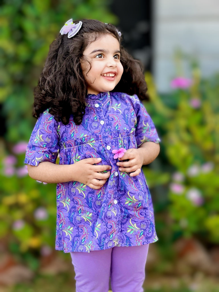Purple Printed Top