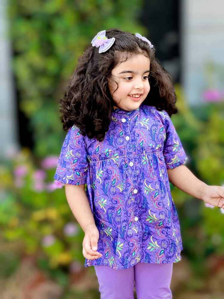 Purple Printed Frock