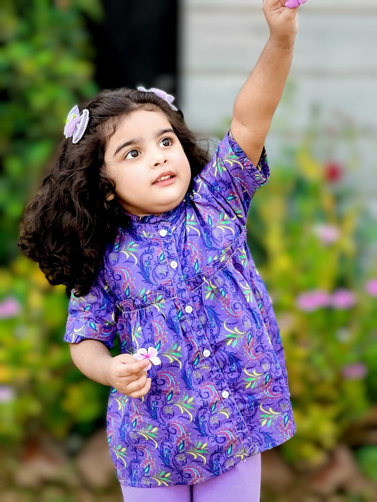 Purple Printed Top