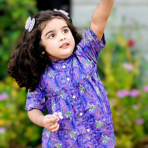 Purple Printed Top