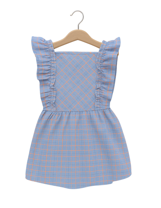 Check Stylish Frill Frock