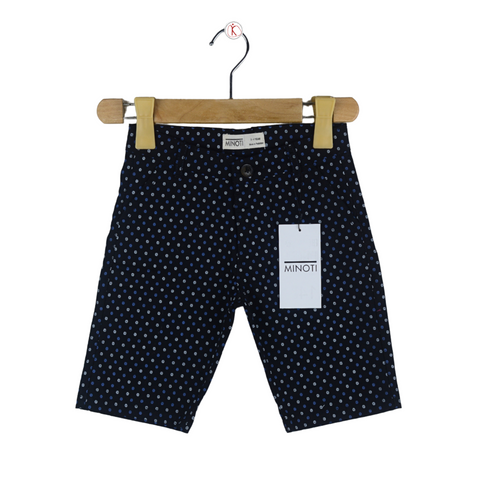 Black Flower Printed Short