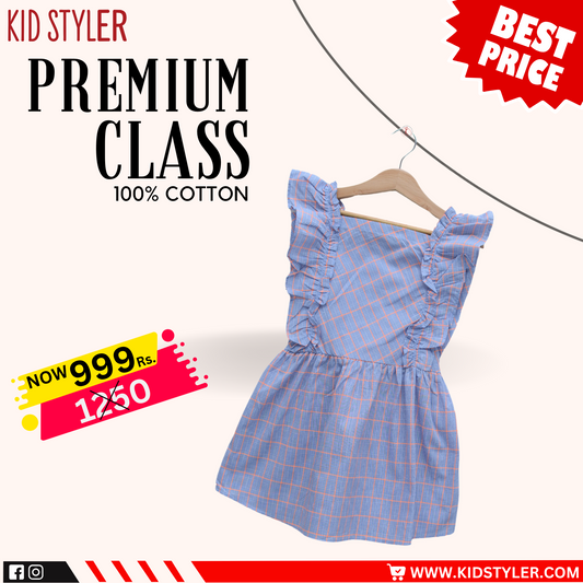 Check Stylish Frill Frock