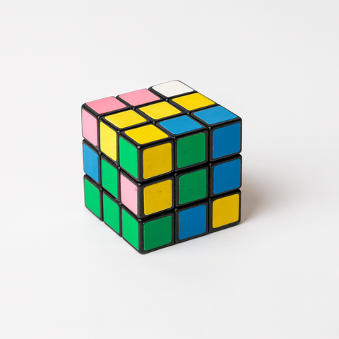Classic 3x3 Rubik’s Cube Puzzle Toy – Multicolor, Slightly Used