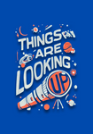 Kids Space-Themed Half-Sleeve T-Shirt – “Things Are Looking Up”
