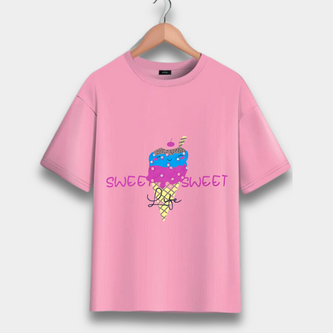 Sweet Life Ice Cream Printed T-Shirt