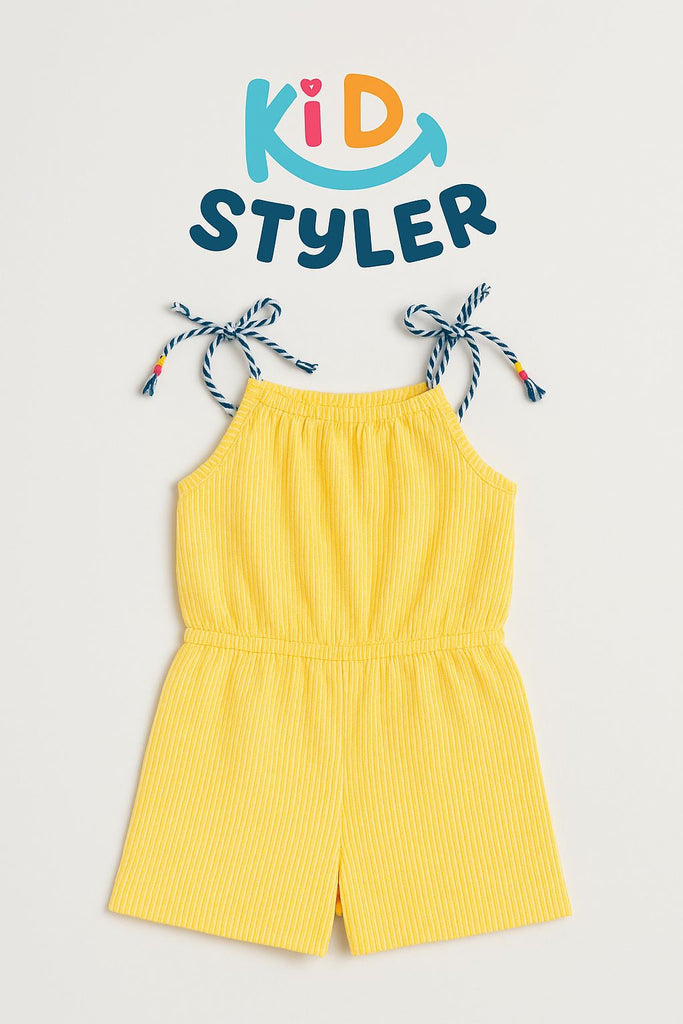 Sunny Days Girls’ Striped Romper