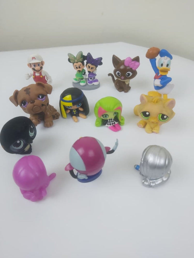 Bundle of 12 Collectible Mini Toys β Mixed Characters, Slightly Used