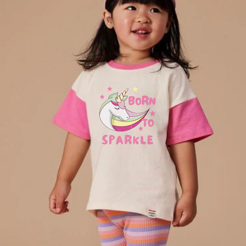 Born to Sparkle Unicorn Tee – Kids