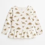 Cream Dinosoure Frock