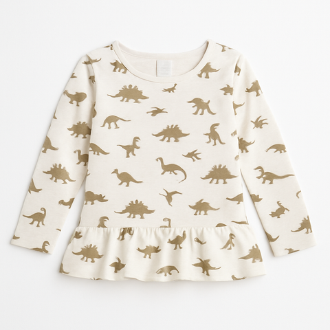 Cream Dinosoure Top
