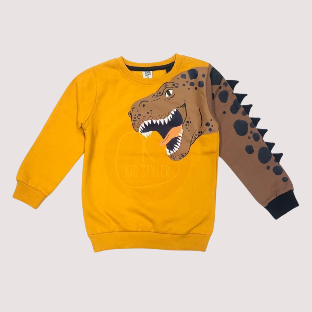 Mustard Dino - Fleece Sweat Shirt