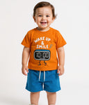 Orange Wake Up & Smile- Outfit Set