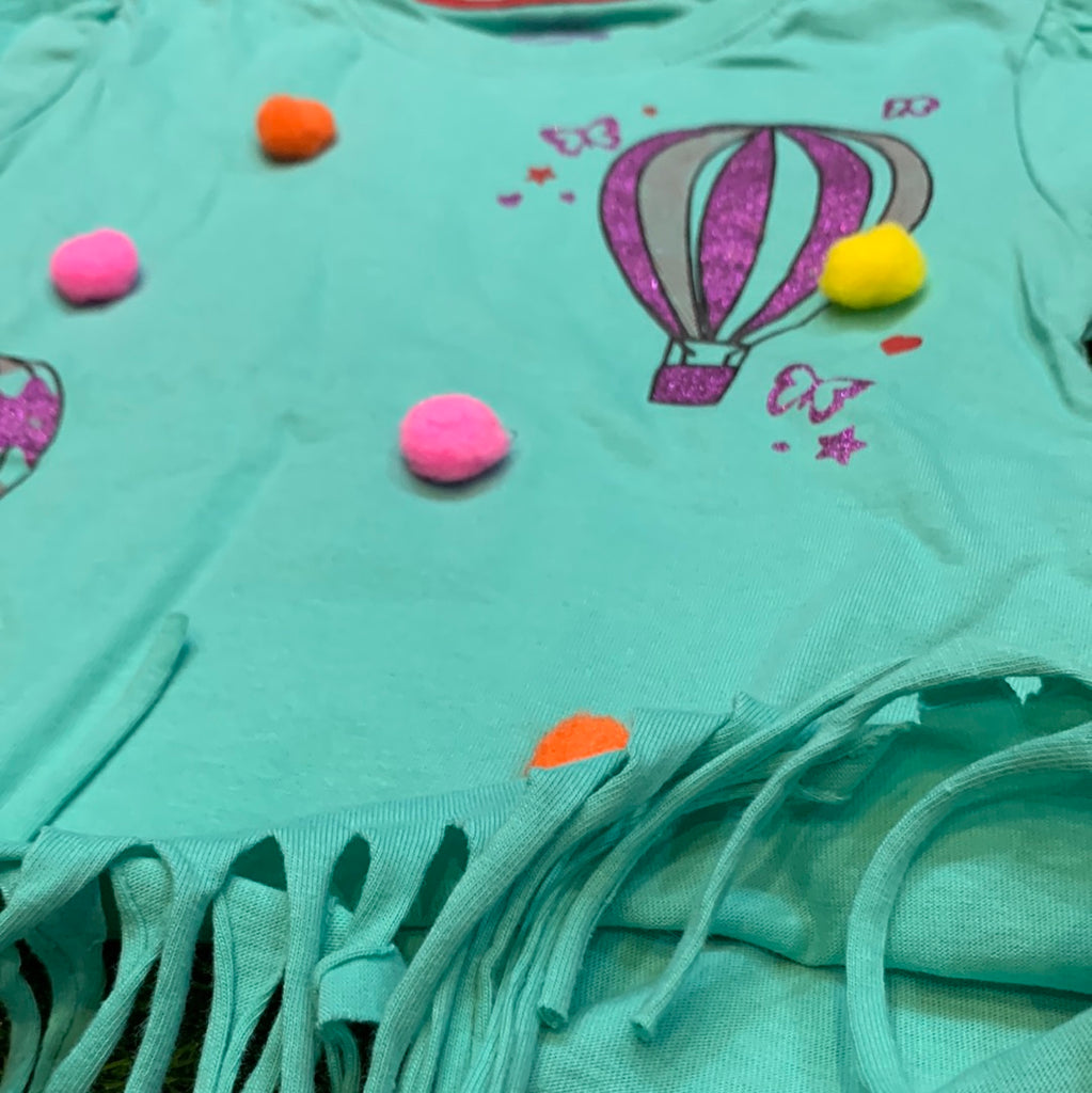 Aqua Green Pom Pom & Balloons
