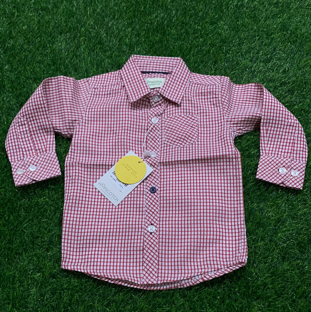 Red Check Formal Shirt - kid Styler