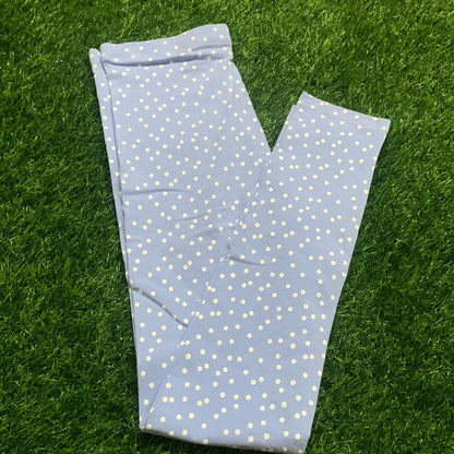 Blue White Dots Printed Tight