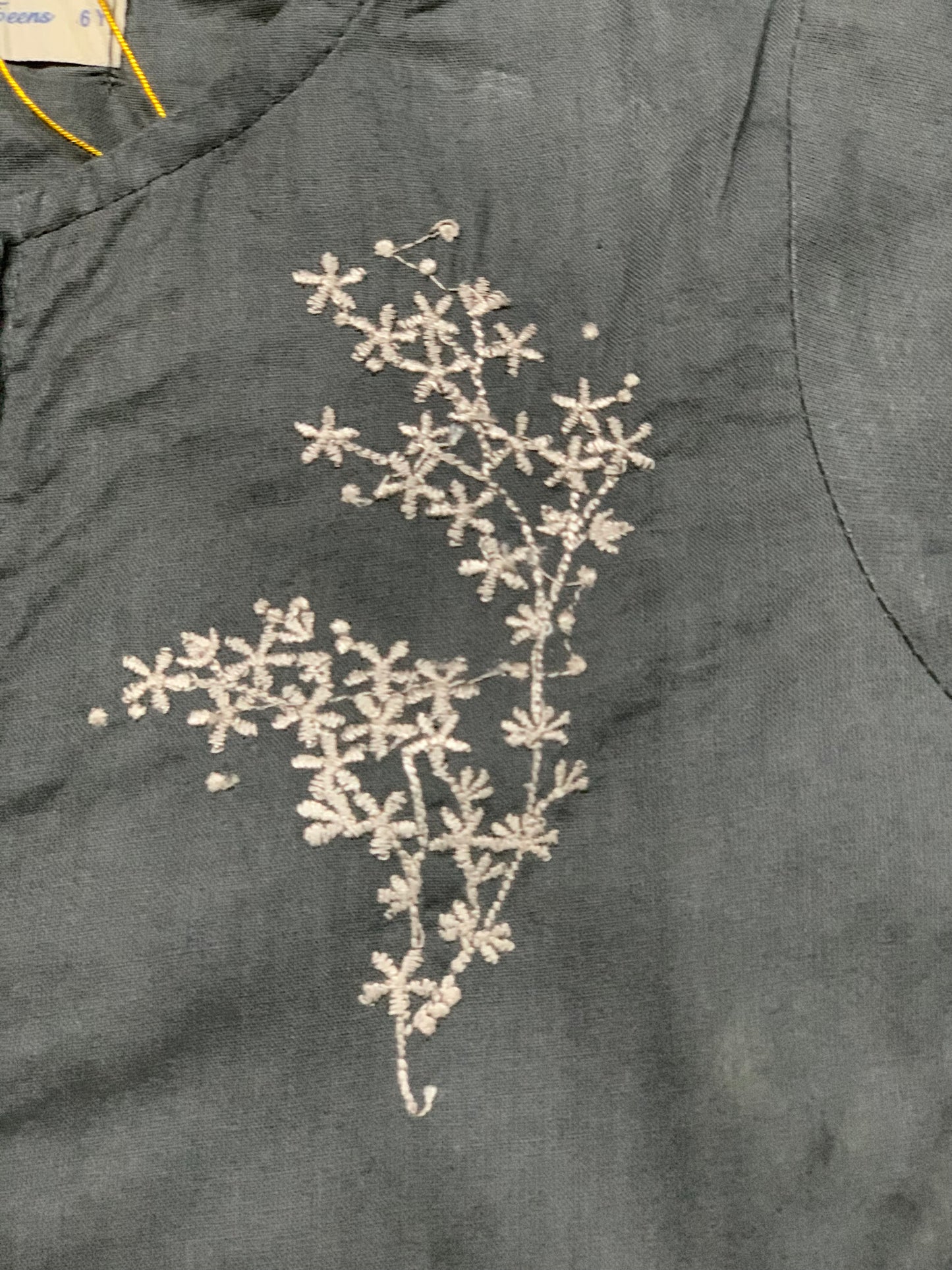 Dark grey embroidered Jumpsuit
